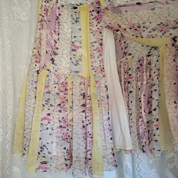 FRENCH CONNECTION Ezeke Mixed Media High Slit Maxi Skirt - Picture 6 of 11